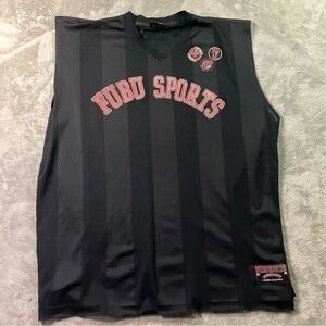 Vintage Fubu 90s Sleeveless Jersey 05 Black Red Mens XXL